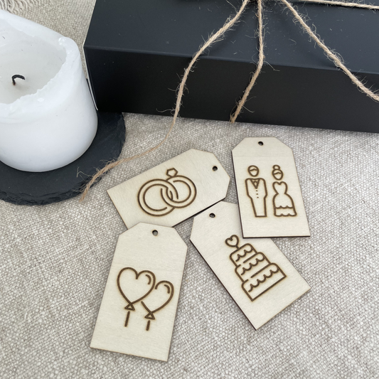 Forlovelsesringer - Gavelapp i tre (2mm)