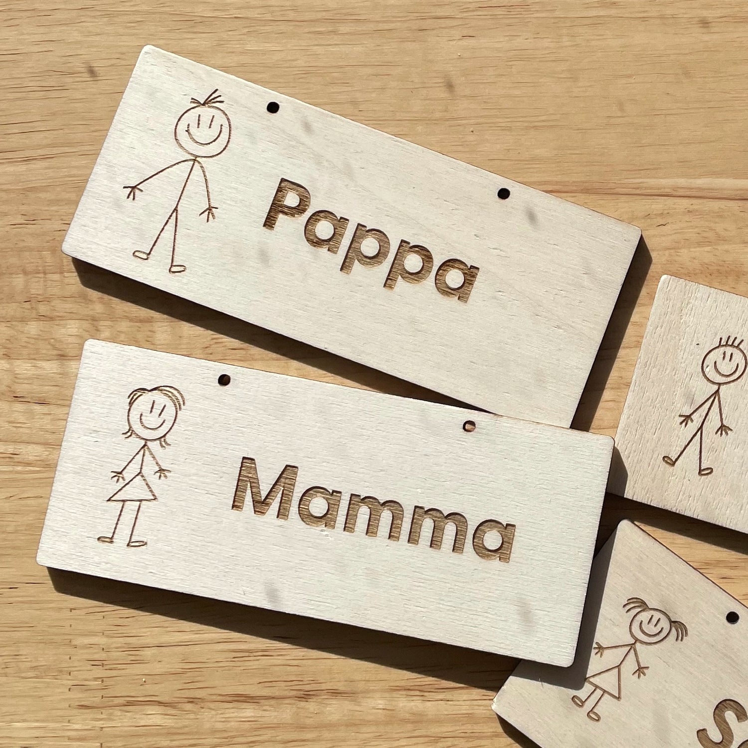 Navneskilt med strekfigur